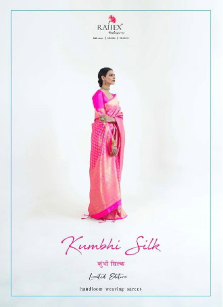Rajtex Presents 123002 Kumbhi Silk Colour Pure Indin Silk Sarees Catalogue main image 1